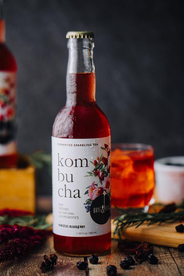 Brye & Brew — Hibiscus Blueberry Kombucha
