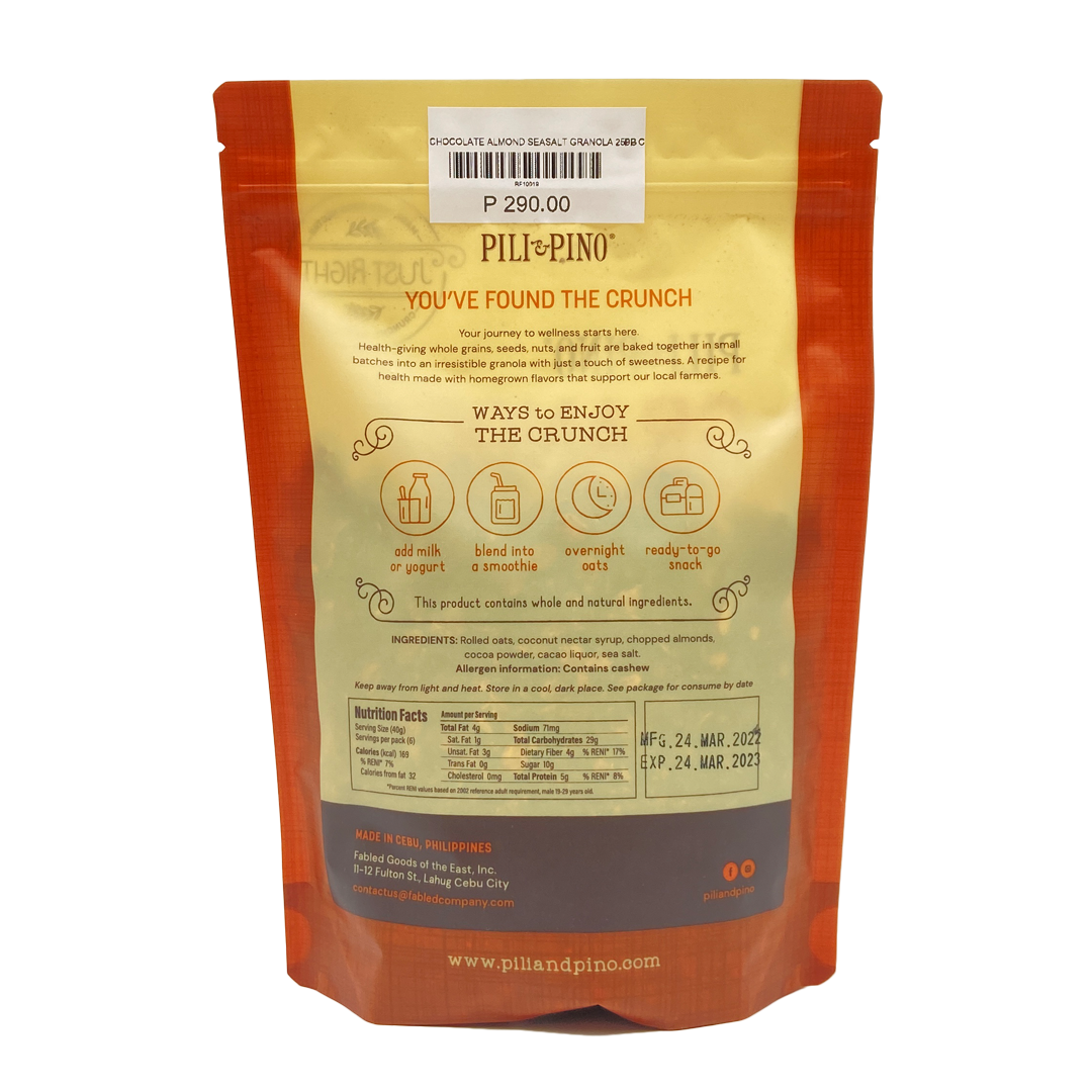 Pili & Pino – Chocolate Almond Sea Salt Granola